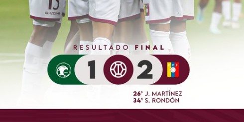 Imagen de la noticia: Futbol Amistoso: La Vinotinto se impone con autoridad ante Arabia Saudita