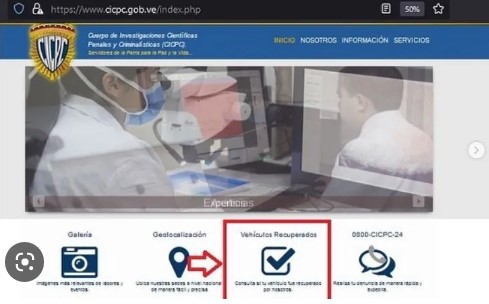 Imagen de la noticia: CICPC dispone portal web para conocer si tu vehículo fue recuperado luego de un robo