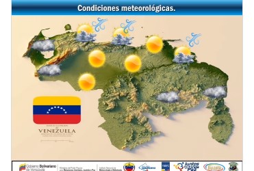 Imagen de la noticia: Inameh: Para este 24 de marzo se prevé escasa nubosidad en gran parte del país