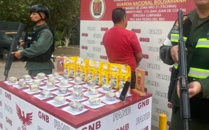 Imagen de la noticia: Estado Táchira: Detienen a sujeto al intentar pasar marihuana en paquetes de harina de maíz