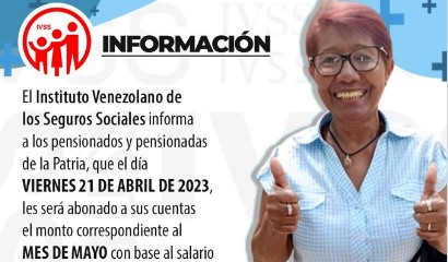 Imagen de la noticia: IVSS: Este viernes 21 de abril, pagan pensión del mes de mayo