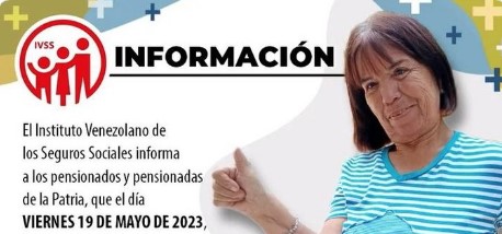 Imagen de la noticia: Este viernes, 19 de Mayo el IVSS efectuará el pago de la pensión