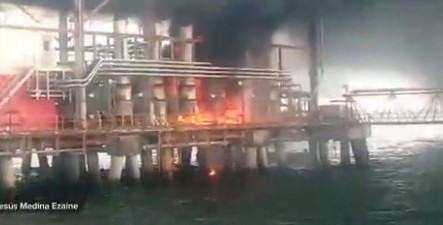 Imagen de la noticia: Costa Oriental del Lago: Se registró un incendio en el Complejo Lama de Pdvsa
