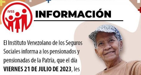 Imagen de la noticia: IVSS: Este 21 de Julio se pagara la pensión correspondiente al mes de agosto