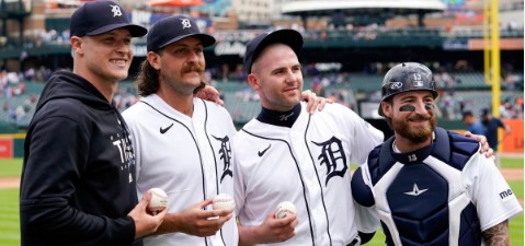 Imagen de la noticia: Mlb: Tigres consiguen el noveno no hitter de su historia con actuación combinada ante los Azulejos