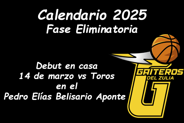 Imagen de la noticia: Baloncesto: Calendario de Gaiteros del Zulia en la temporada regular de la SPB 2025