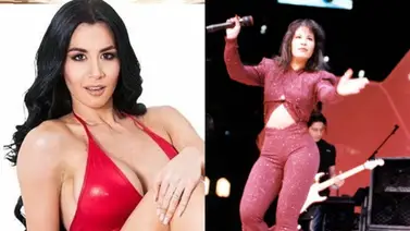 Imagen de la noticia: Diosa Canales luce legendario vestuario morado de Selena Quintanilla