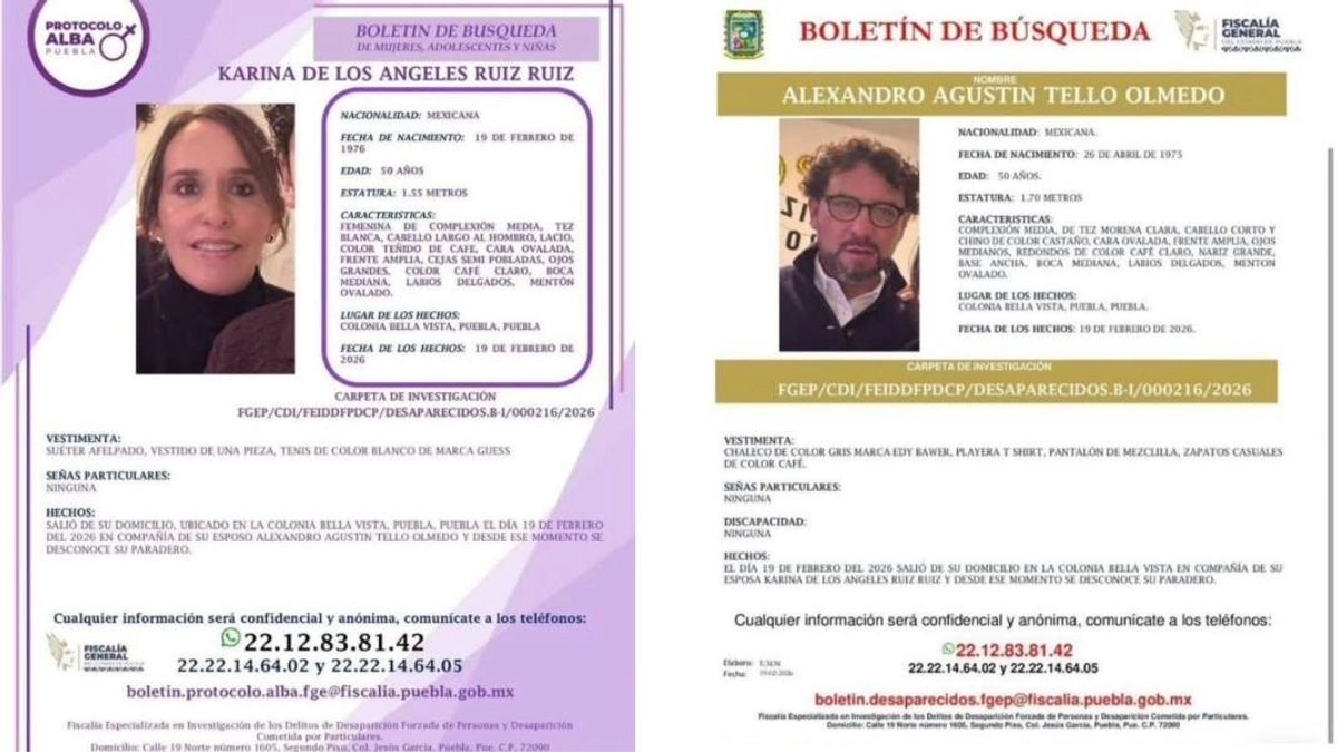 Imagen de la noticia: Trágico final: Confirman que cuerpos hallados en Puebla son de la pareja desaparecida