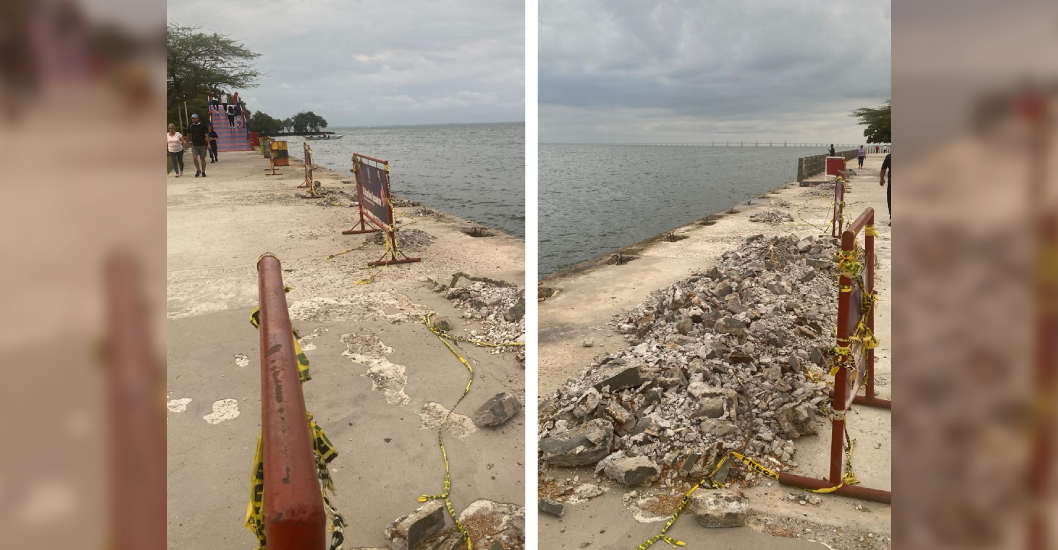 Imagen de la noticia: Obra inconclusa en la Vereda del Lago pone en riesgo a los visitantes