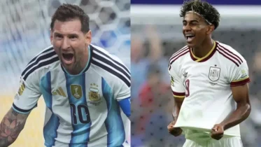Imagen de la noticia: Mundial 2026: Messi bañó a Lamine Yamal y ahora se enfrentan en la final