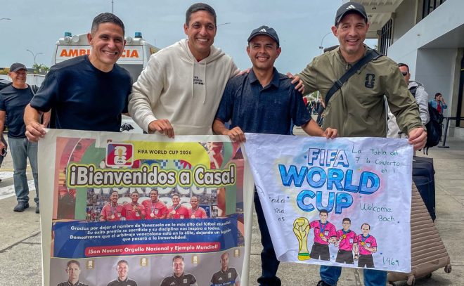 Imagen de la noticia: Orgullo nacional: Árbitros venezolanos regresan tras brillar en el Mundial 2026